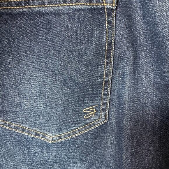 Seven7 NEW Loose Straight Leg Jean Womens 14 Blue Denim High Rise Stretch Zipper - Picture 7 of 15